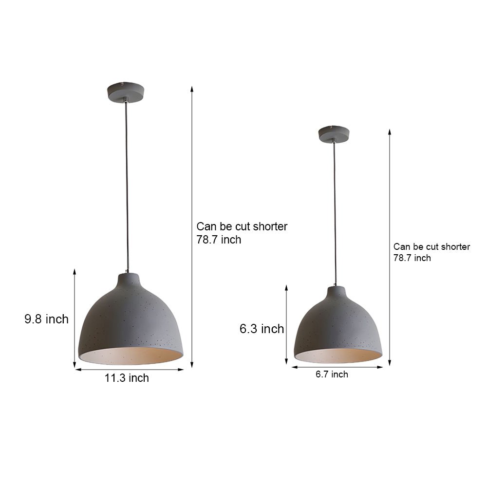 Modern Adjustable Resin Bowl Pendant Light