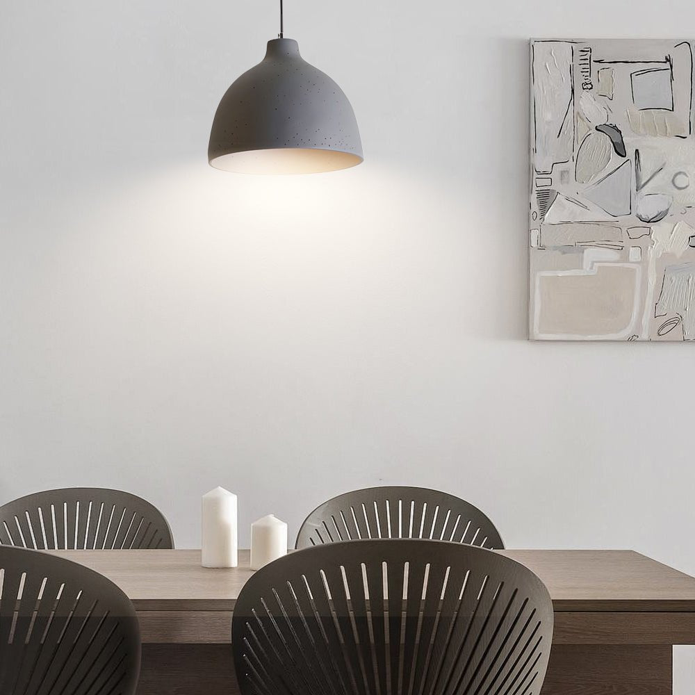 Modern Adjustable Resin Bowl Pendant Light