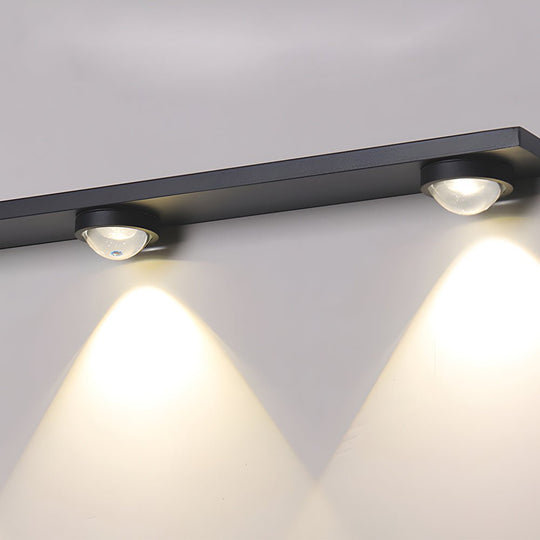 Modern Aluminum Black Long Bar Wall-Washing LED Ceiling Light – 3/4/5-Light