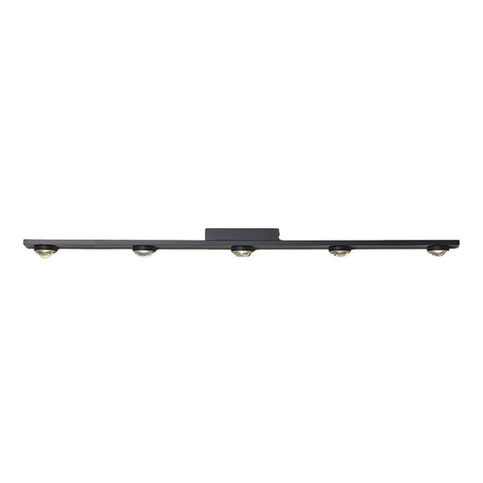Modern Aluminum Black Long Bar Wall-Washing LED Ceiling Light – 3/4/5-Light