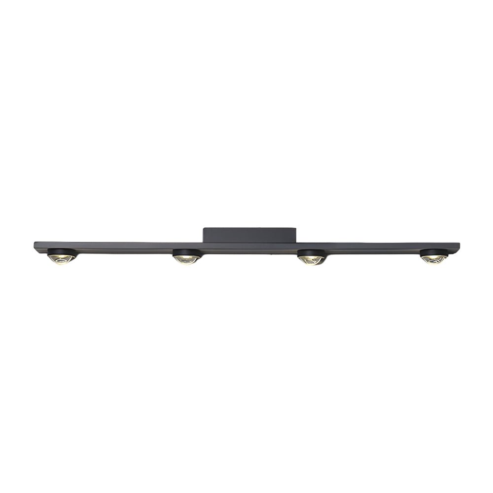 Modern Aluminum Black Long Bar Wall-Washing LED Ceiling Light – 3/4/5-Light