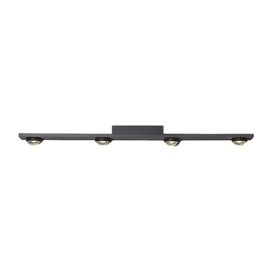 Modern Aluminum Black Long Bar Wall-Washing LED Ceiling Light – 3/4/5-Light