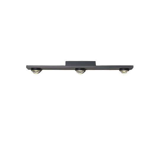 Modern Aluminum Black Long Bar Wall-Washing LED Ceiling Light – 3/4/5-Light