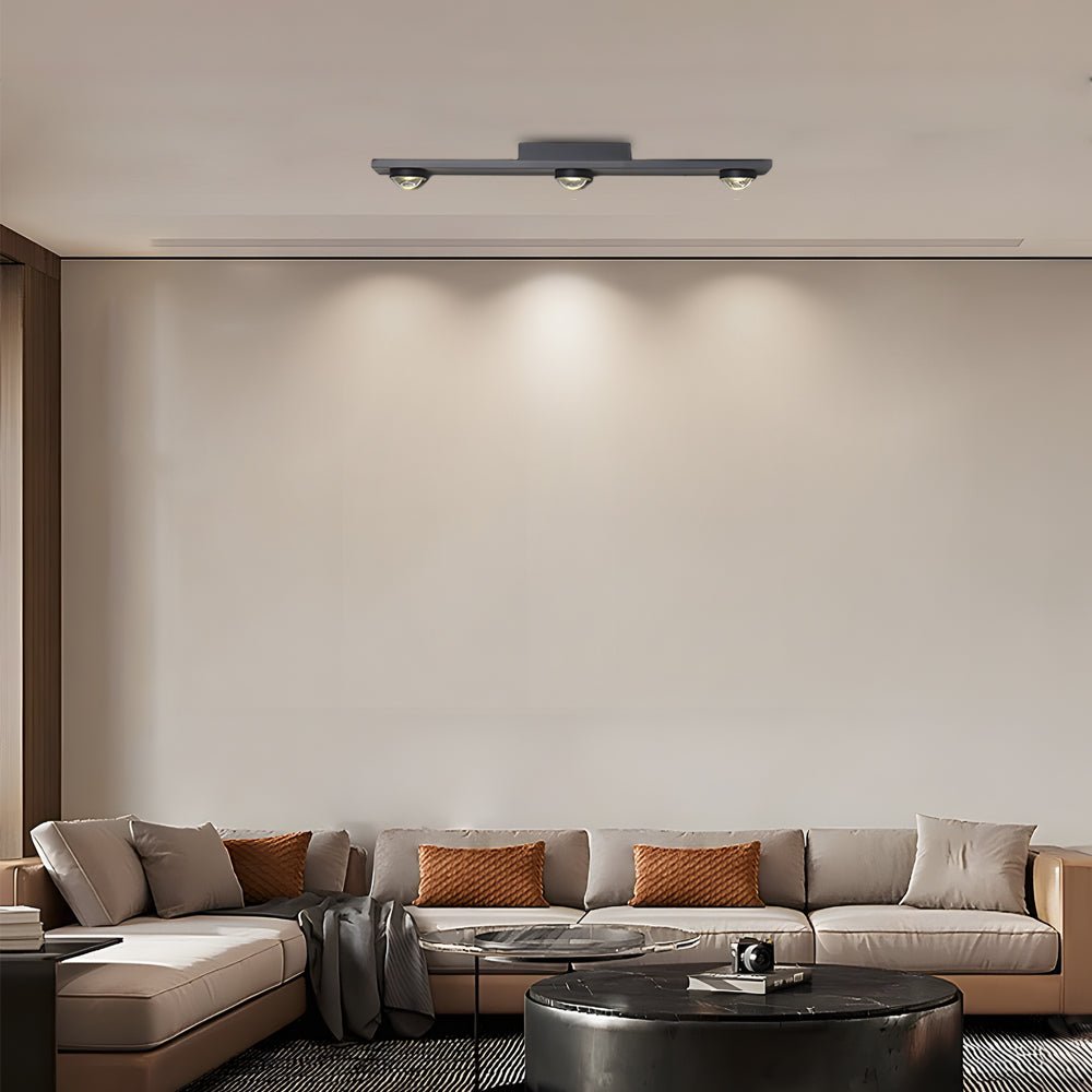 Modern Aluminum Black Long Bar Wall-Washing LED Ceiling Light – 3/4/5-Light