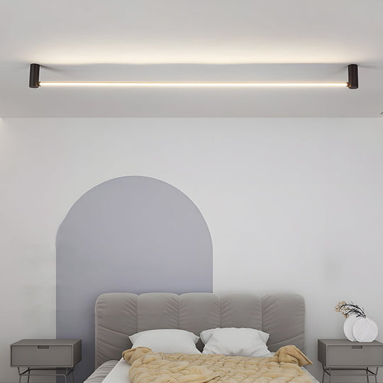 Modern Black LED Linear Ceiling Light with Adjustable Direction