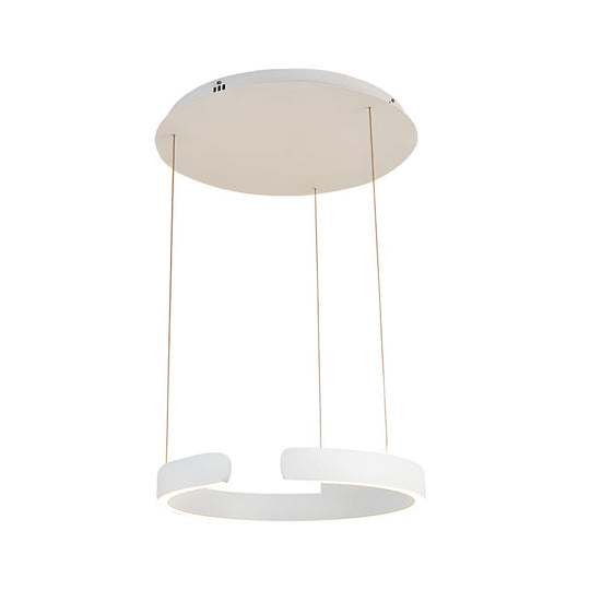 Modern C-Shaped Ring Pendant Light – Adjustable LED