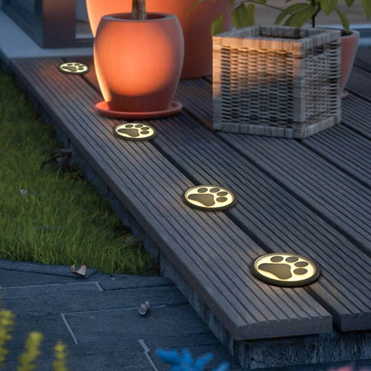 Modern Cat Paw Print LED Recessed Ground Light