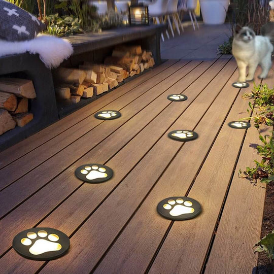 Modern Cat Paw Print LED Recessed Ground Light