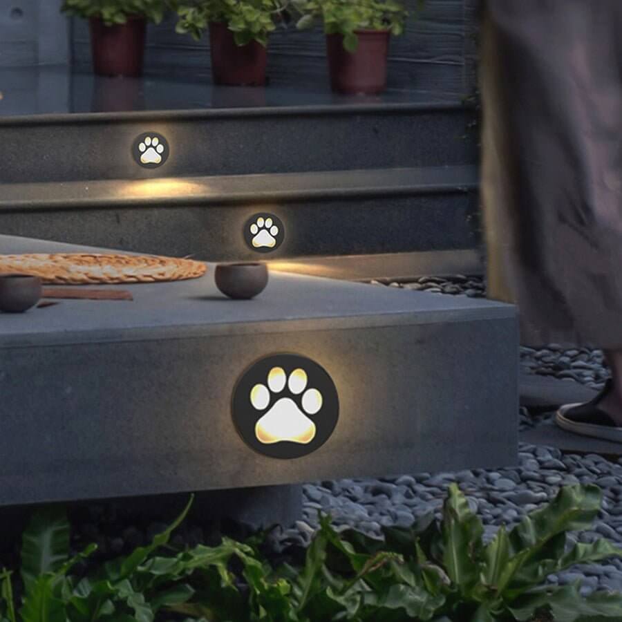 Modern Cat Paw Print LED Recessed Ground Light