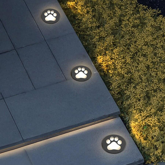 Modern Cat Paw Print LED Recessed Ground Light