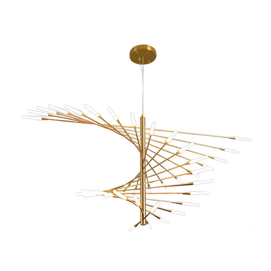 Modern Chandelier Rotating Fireworks Black or Gold