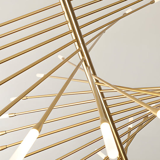 Modern Chandelier Rotating Fireworks Black or Gold
