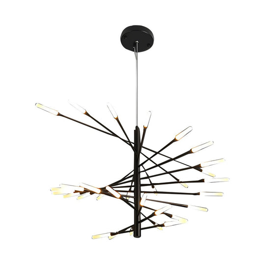 Modern Chandelier Rotating Fireworks Black or Gold