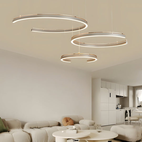 Modern Circular C-Shape Suspension Ceiling Lamp