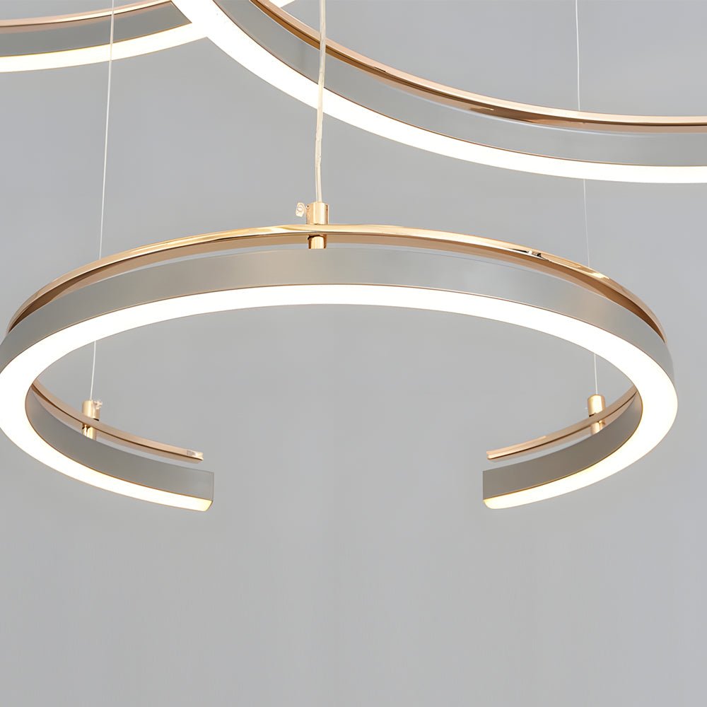 Modern Circular C-Shape Suspension Ceiling Lamp