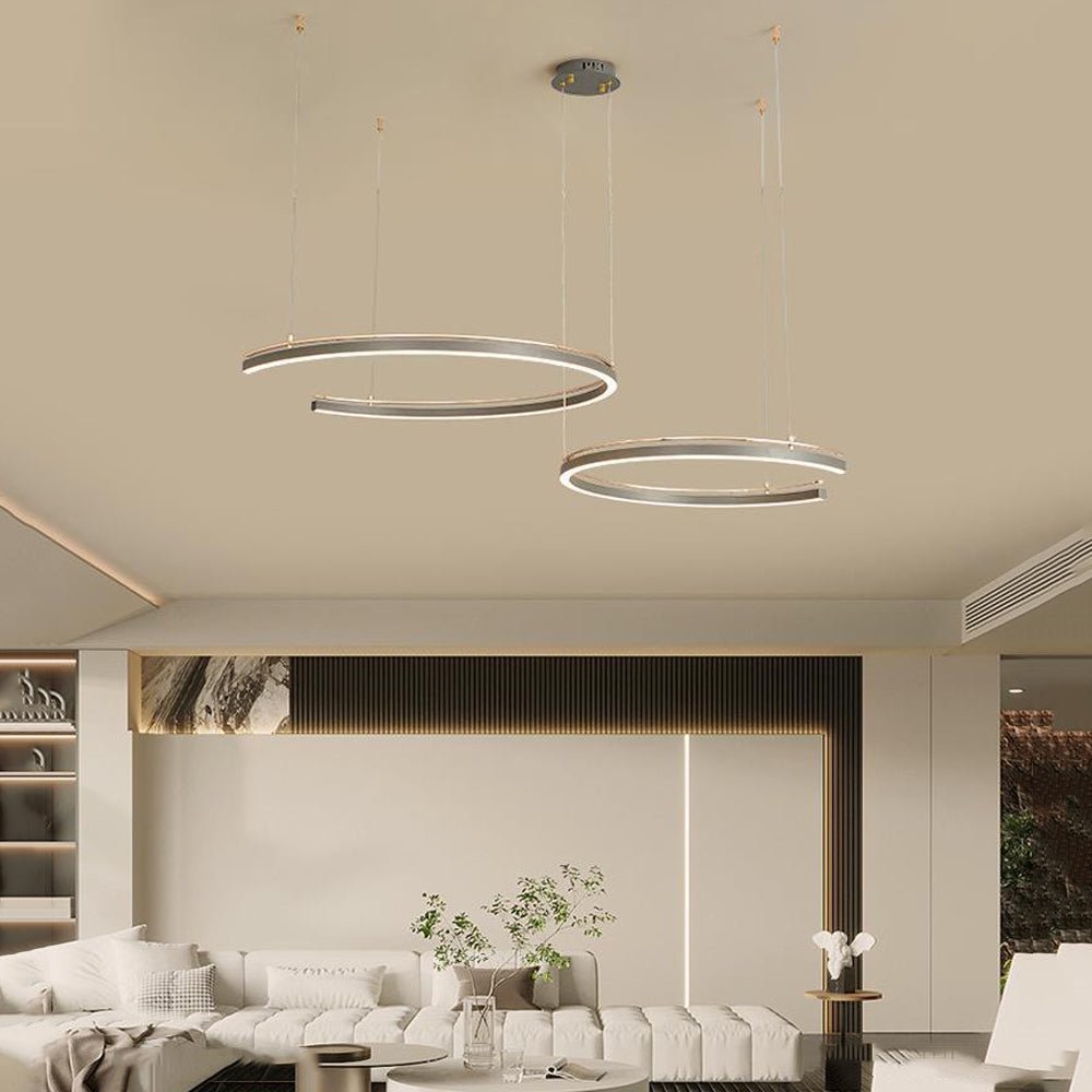 Modern Circular C-Shape Suspension Ceiling Lamp