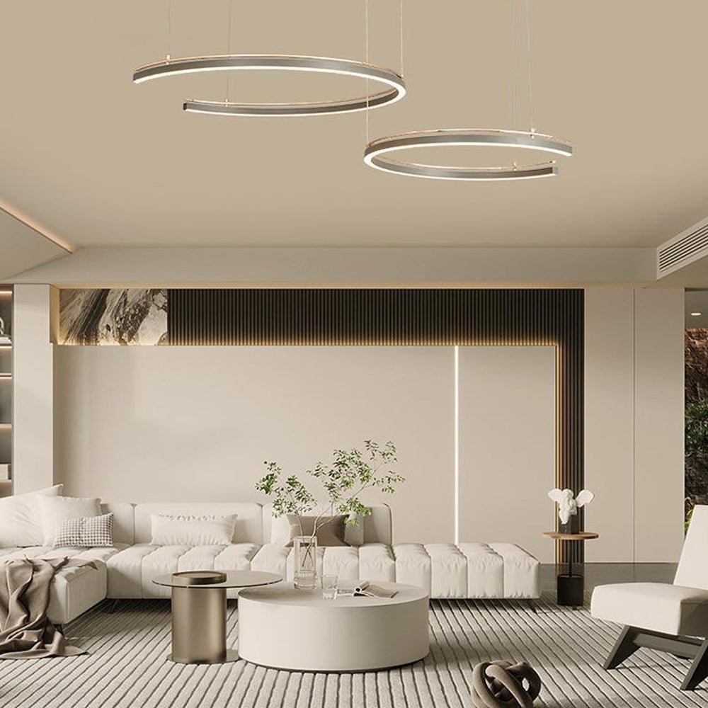 Modern Circular C-Shape Suspension Ceiling Lamp