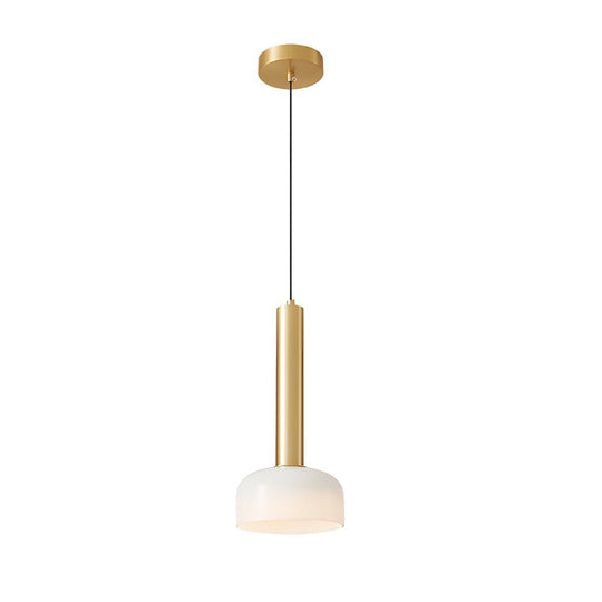 Modern Copper Tube Glass Pendant Light – 1 Head