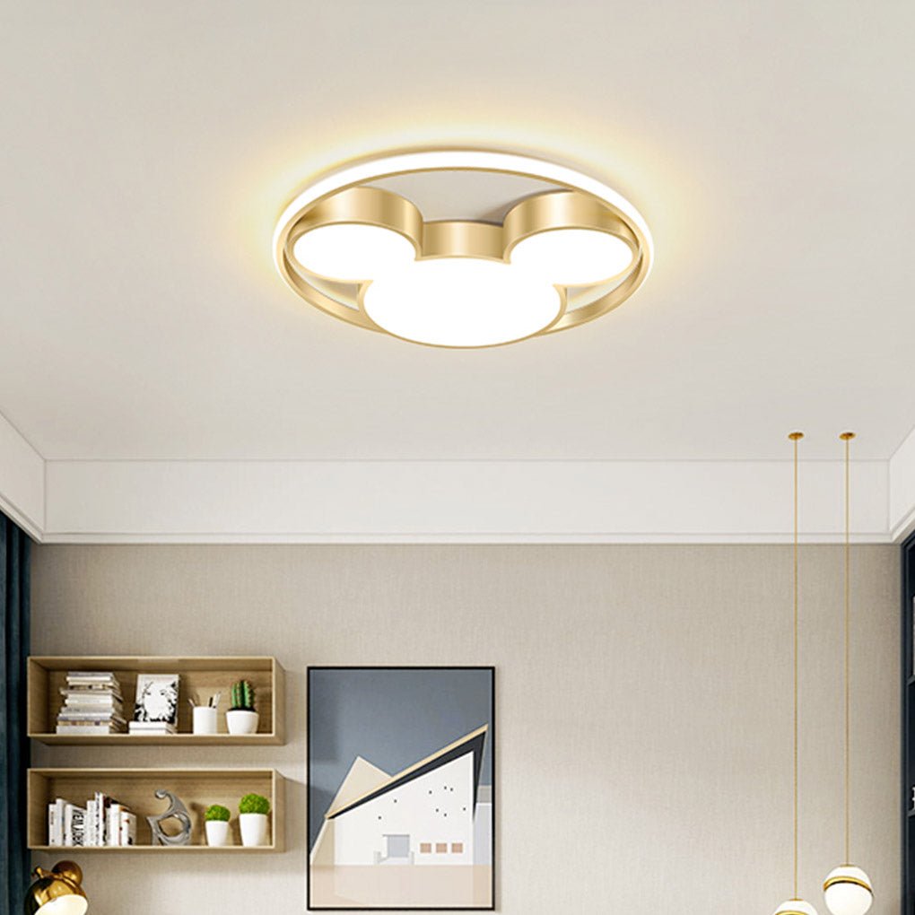 Modern Creative Cartoon Three Tone Light LED Energy Saving Ceiling Lamp