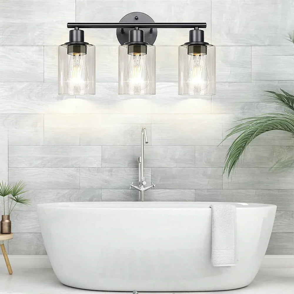 Industrial Plug-In Glass Wall Sconce