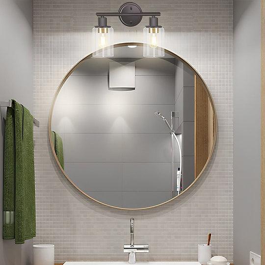 Industrial Plug-In Glass Wall Sconce