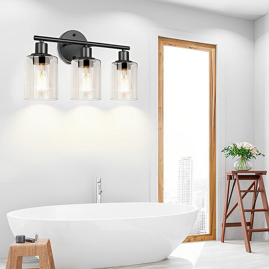 Industrial Plug-In Glass Wall Sconce