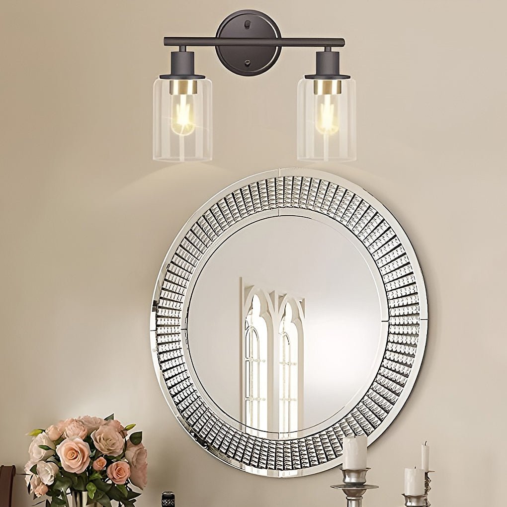 Industrial Plug-In Glass Wall Sconce