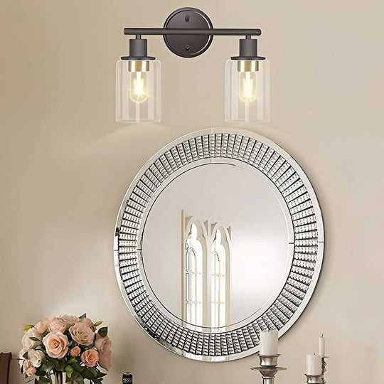 Industrial Plug-In Glass Wall Sconce