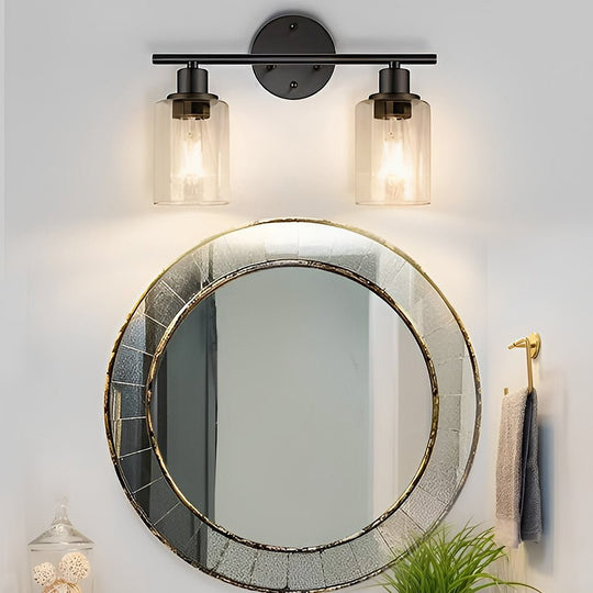Industrial Plug-In Glass Wall Sconce