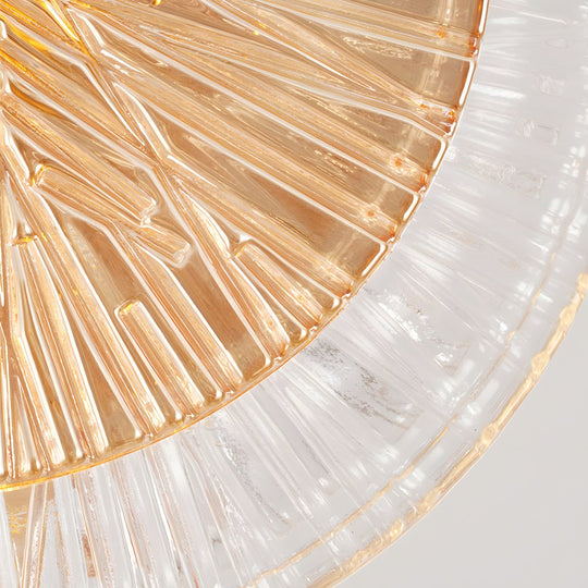 Modern Crystal Glass Disc Pendant Light – 1 Head LED