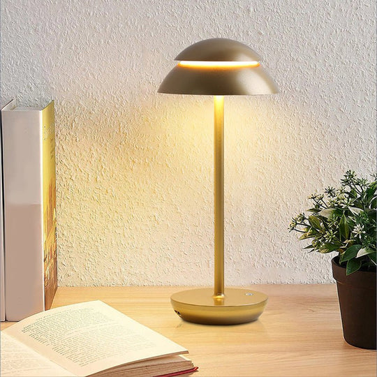 Modern Double Dome LED Table Lamp with Touch Control