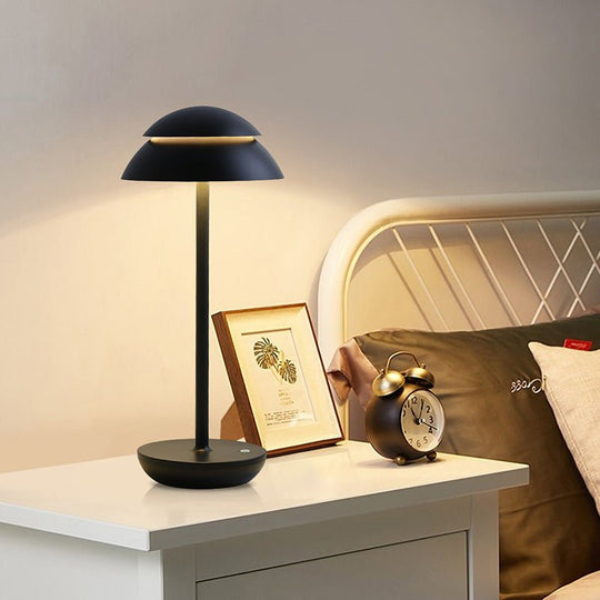 Modern Double Dome LED Table Lamp with Touch Control