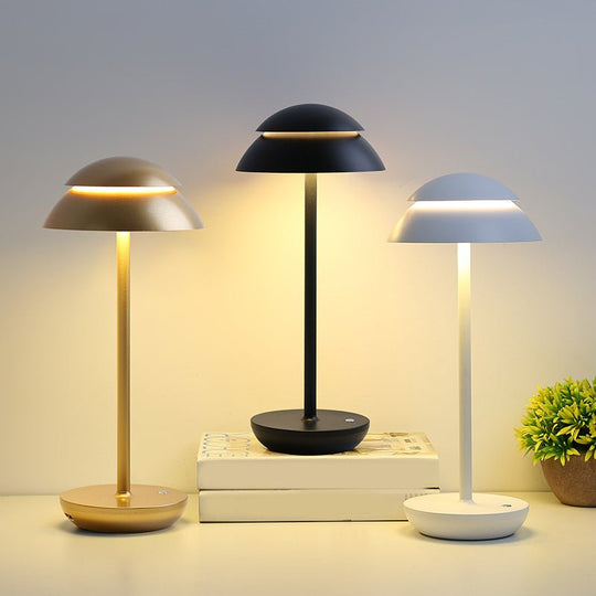 Modern Double Dome LED Table Lamp with Touch Control
