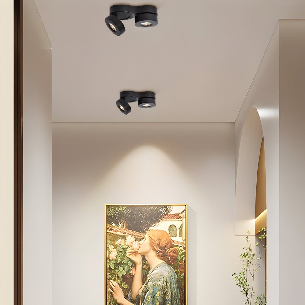 Modern Double-Head Rotating Folding LED Ceiling Spotlight