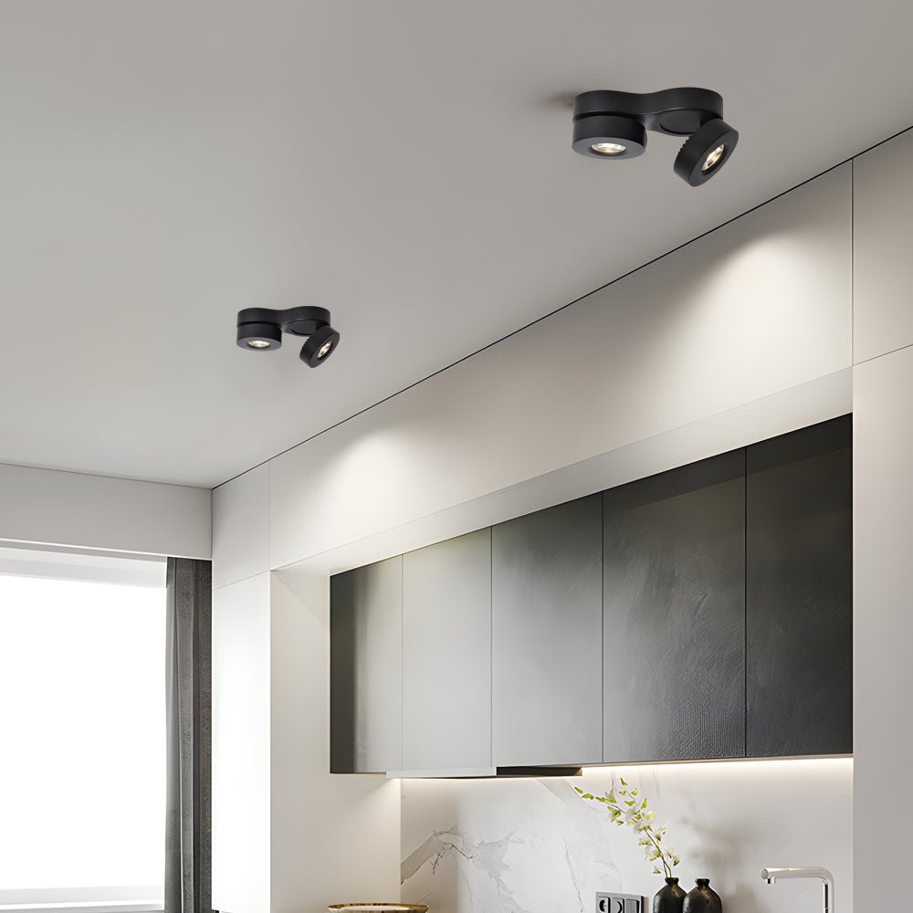 Modern Double-Head Rotating Folding LED Ceiling Spotlight