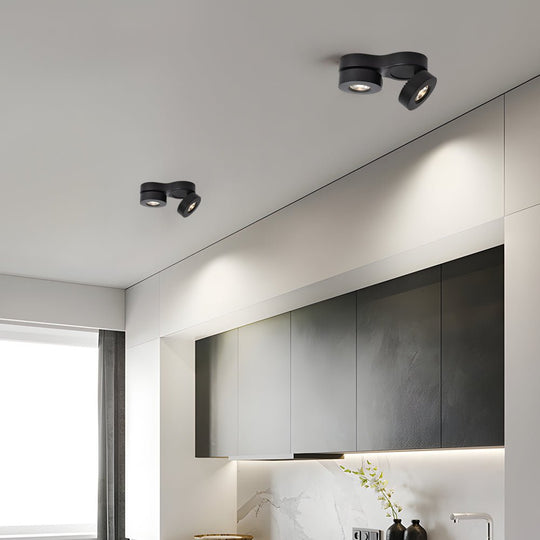 Modern Double-Head Rotating Folding LED Ceiling Spotlight