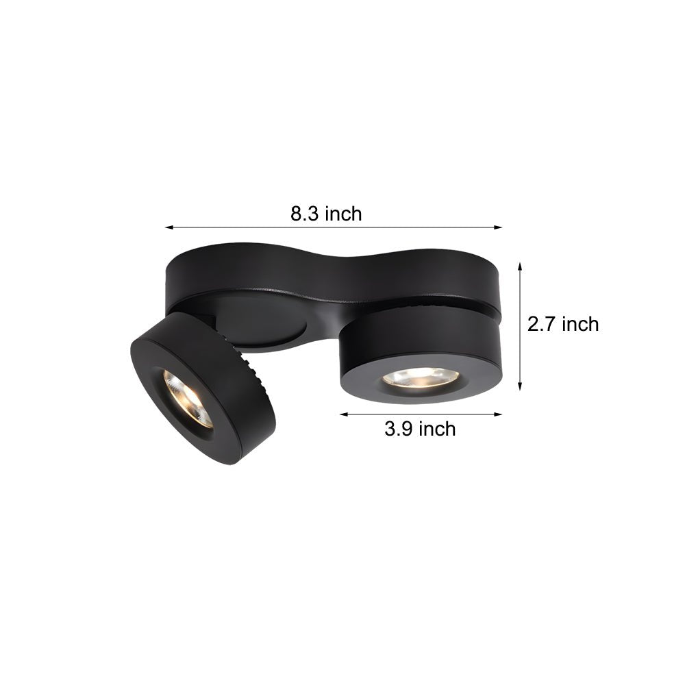 Modern Double-Head Rotating Folding LED Ceiling Spotlight