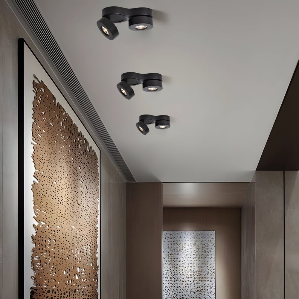 Modern Double-Head Rotating Folding LED Ceiling Spotlight