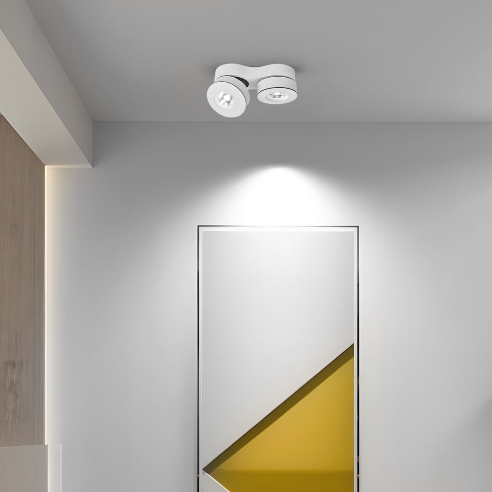 Modern Double-Head Rotating Folding LED Ceiling Spotlight
