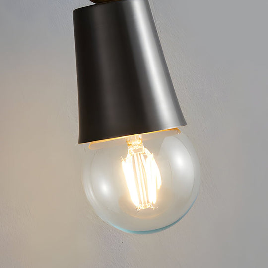 Modern Spindle Pendant Lamp with Glass Shade