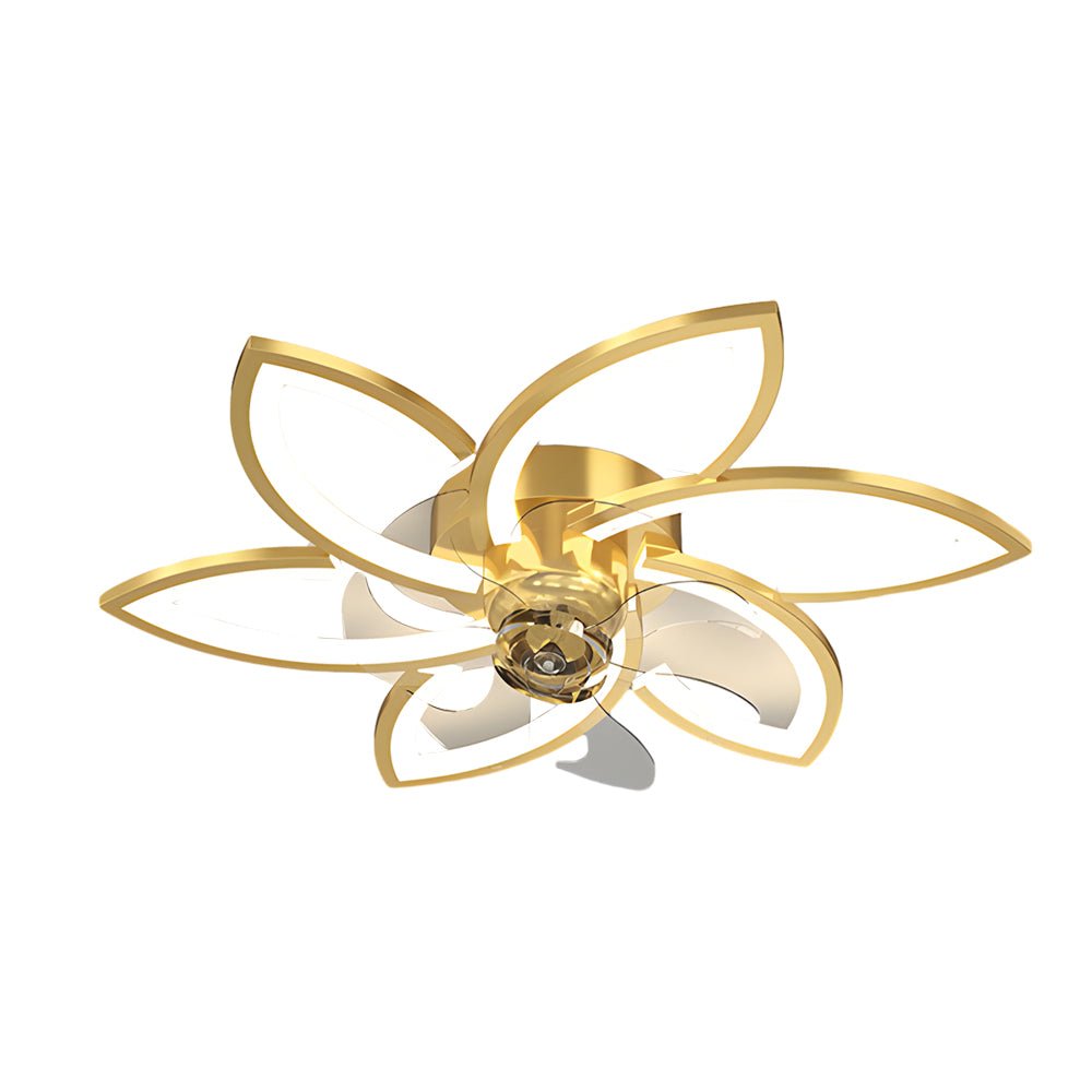 Modern Flowers 3-Step Dimming Nordic Flush Mount Ceiling Fan Light