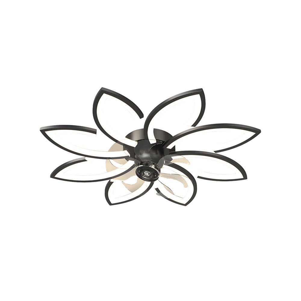 Modern Flowers 3-Step Dimming Nordic Flush Mount Ceiling Fan Light
