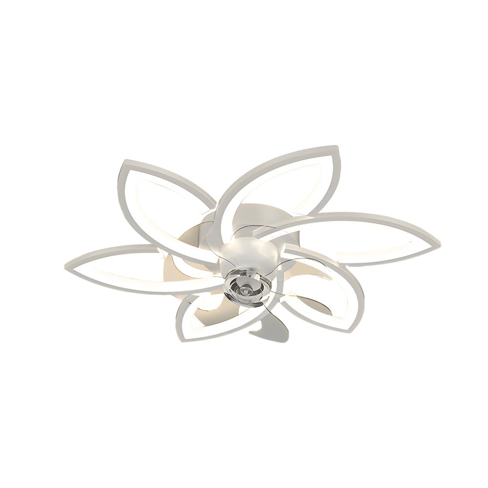 Modern Flowers 3-Step Dimming Nordic Flush Mount Ceiling Fan Light
