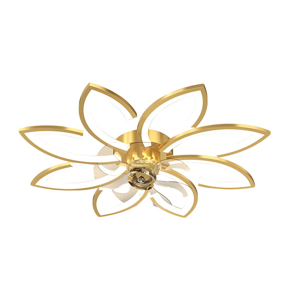 Modern Flowers 3-Step Dimming Nordic Flush Mount Ceiling Fan Light