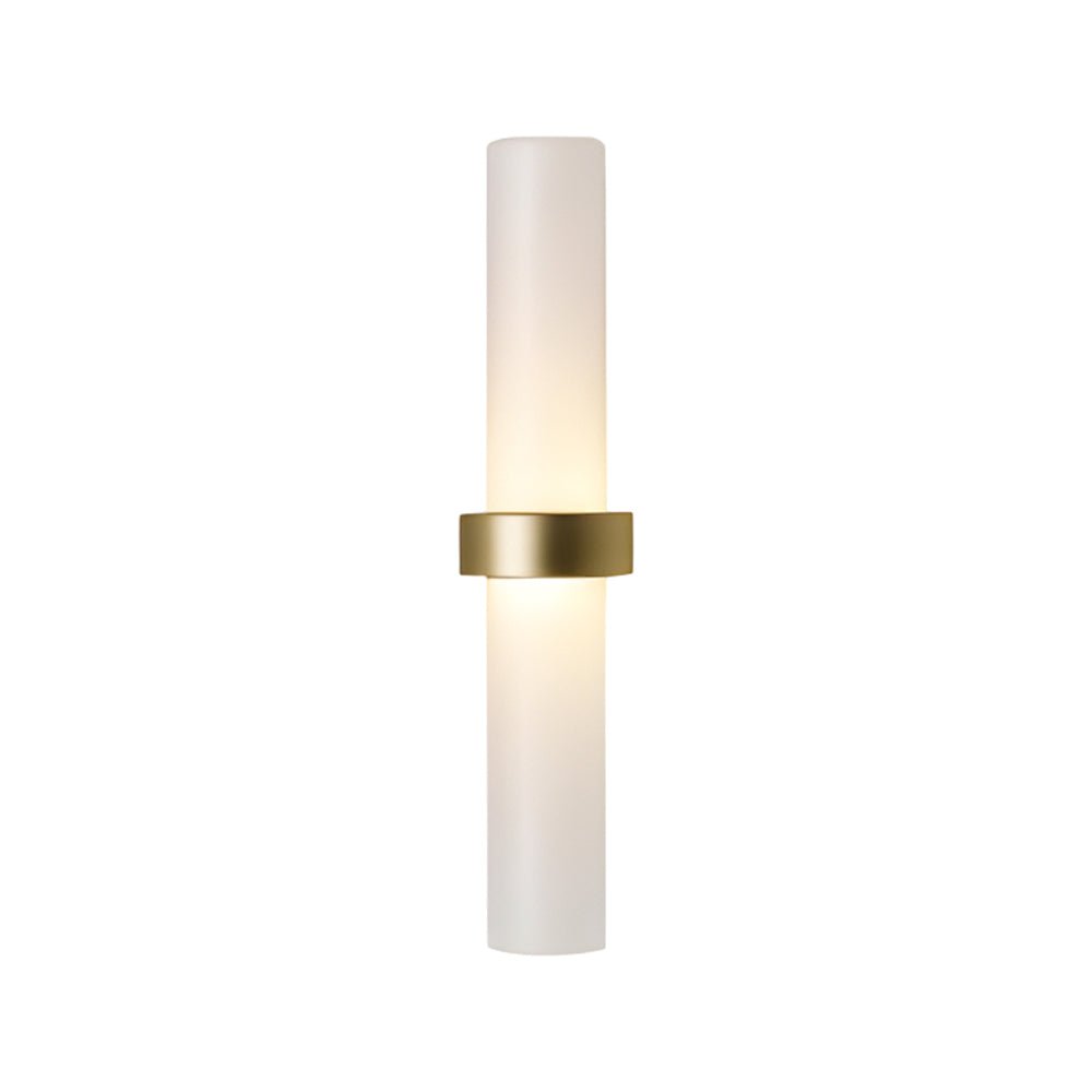 Modern Frosted Glass Tube 1-Light Wall Sconce in Warm White