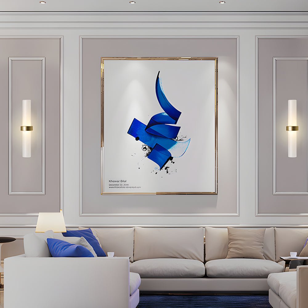 Modern Frosted Glass Tube 1-Light Wall Sconce in Warm White