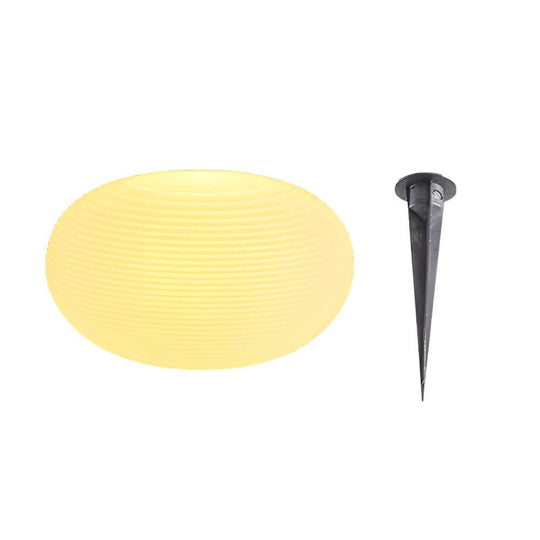 Modern Hardwired Outdoor Floor Lantern with Warm LED Light