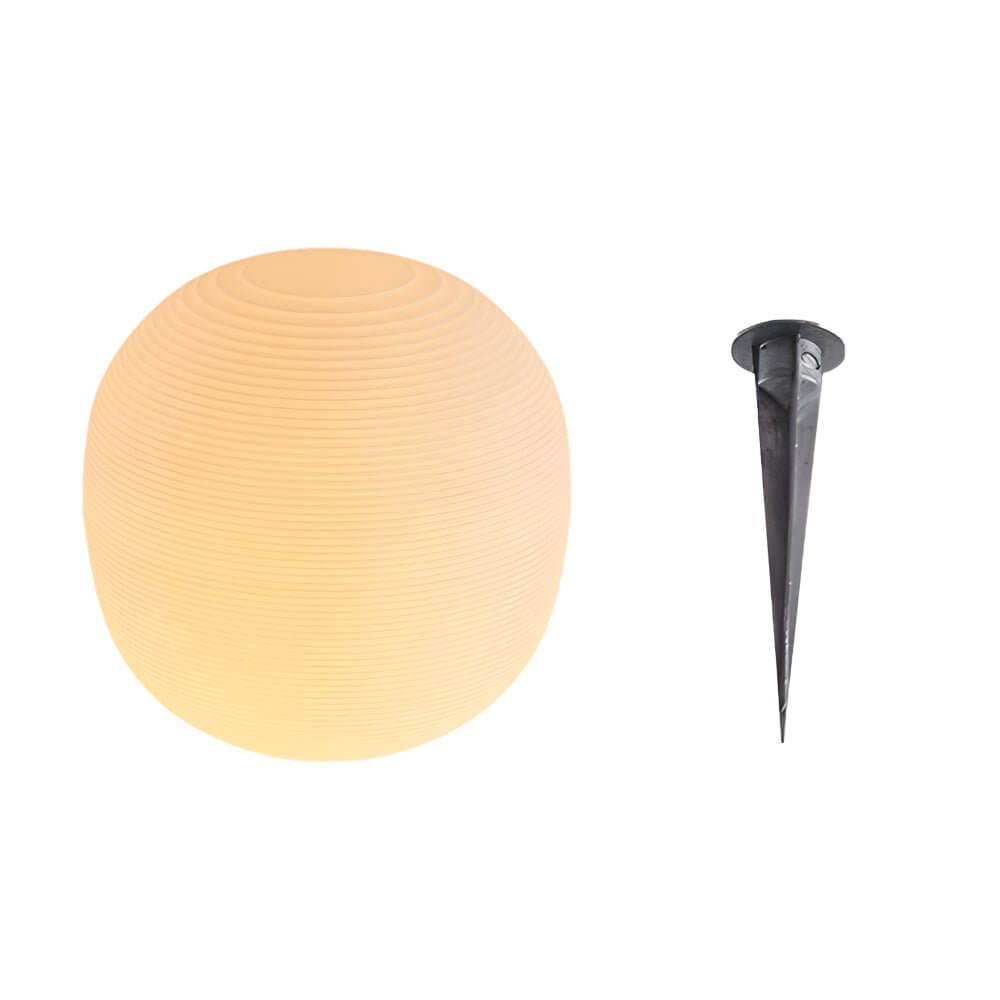 Modern Hardwired Outdoor Floor Lantern with Warm LED Light