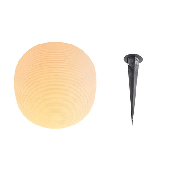 Modern Hardwired Outdoor Floor Lantern with Warm LED Light