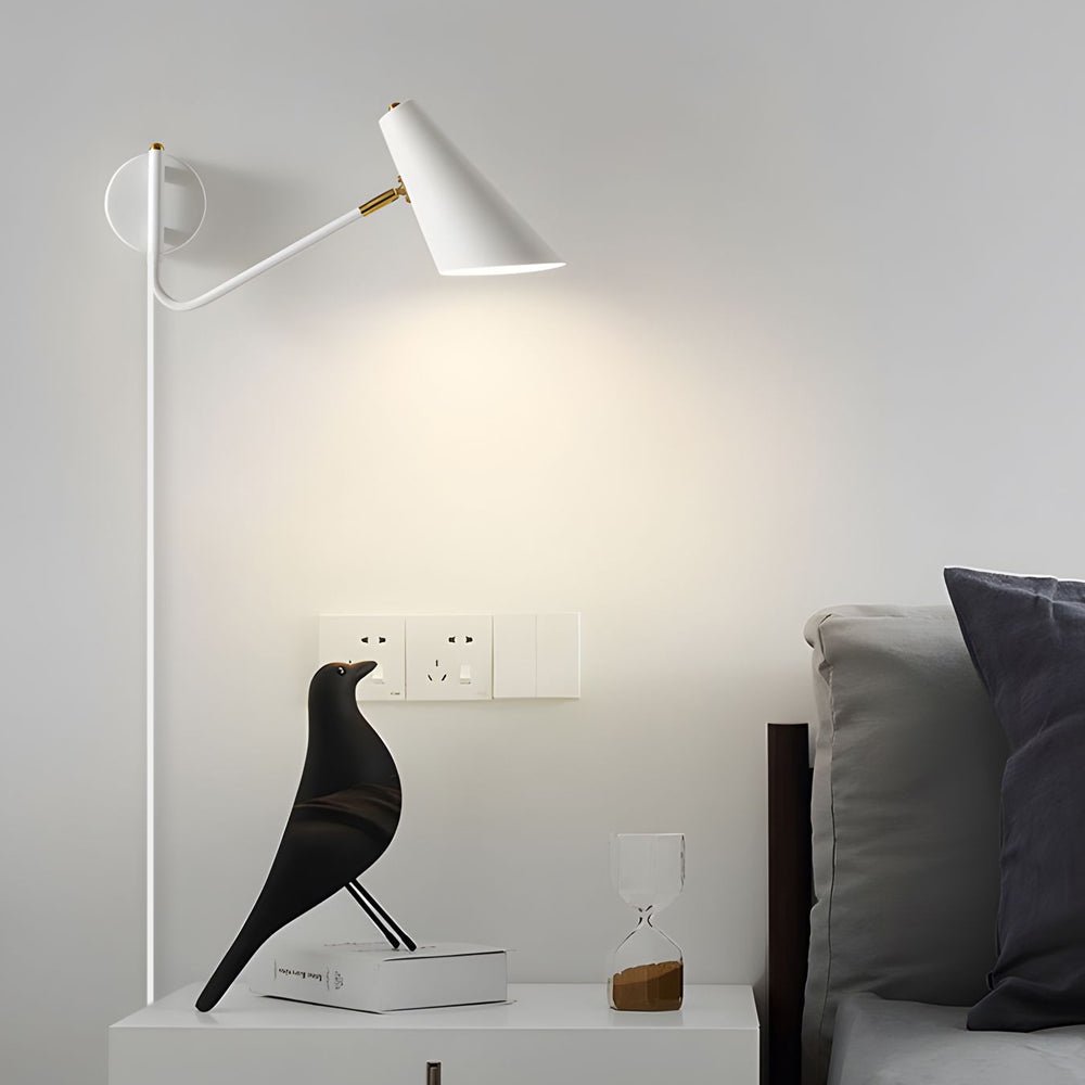 Modern Hoxton Hanging Wall Sconce with Conical Shade – 1-Light